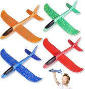 piepschuim vliegtuig Vier stuks vliegtuigen voor kinderen - Handlanceringsvliegtuig - Buitenspeelgoed cadeau voor jongens en meisjes