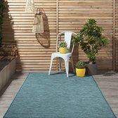 Flycarpets Hilaria Buitenkleed Effen Voor Binnen & Buiten Vloerkleed - Blauw - 120x170 cm