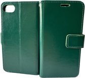 Bookcase Geschikt voor: iPhone SE 2 2020 / 7 / 8 - Groen - portemonnee hoesje
