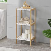 In And OutdoorMatch Storage Rack Margaret - Étagère sur pied - Avec 3 Planches - Bamboe - Design minimaliste