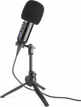 Studio microfoon - Vonyx CM320B USB microfoon met tafelstandaard - Zwart