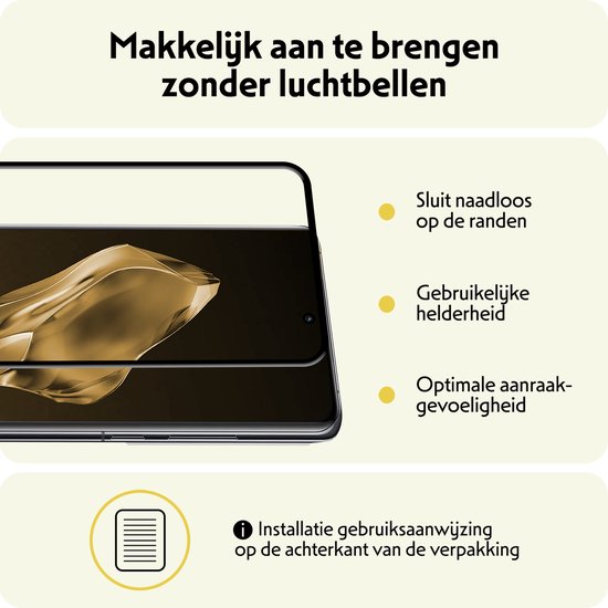 Protecteur d'écran adapté pour OnePlus 12R Film de protection d'écran en Glas Full Cover - Film de protection d'écran adapté pour OnePlus 12R Film de protection d'écran Full Cover - 3 pièces