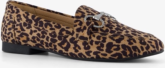 Nova dames loafers bruin luipaardprint - Maat 41