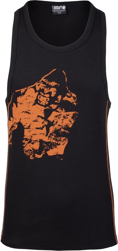Gorilla Wear Monterey Tank Top - Zwart/Oranje - S/M