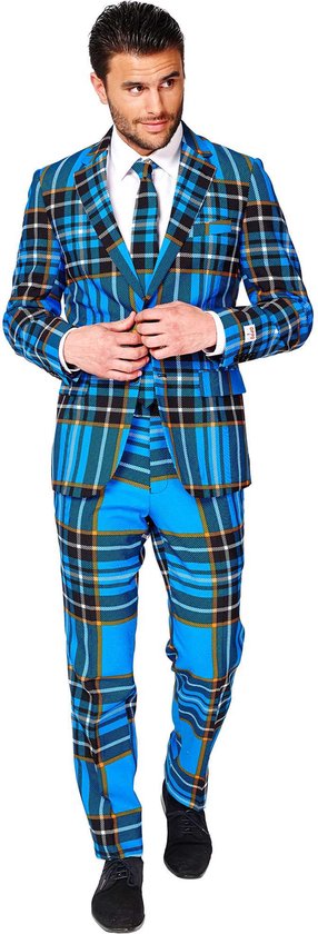OppoSuits Braveheart - Costume d'été pour homme - Bleu - Fête - Taille 54