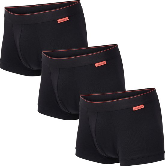 Foto: Undiemeister trunks multipack boxershort heren ondergoed gemaakt van mellowood onderbroek mannen boxer briefs volcano ash zwart 3 pack m