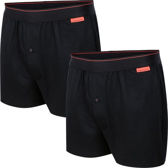 Undiemeister® Lot de 2 boxers amples Volcano Ash - Sous-vêtements Premium pour hommes - Doux et soyeux - Finition Luxe - Ajustement parfait