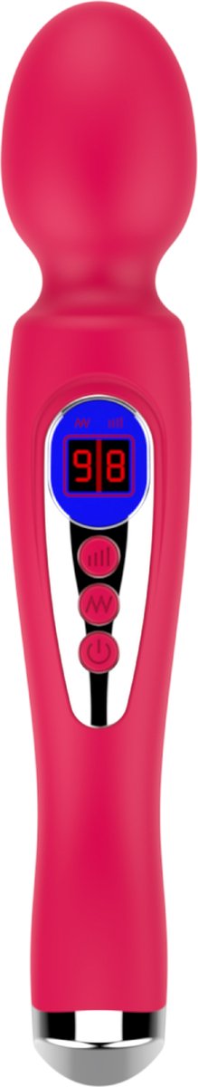 Goedkoopste Cupitoys® Wand vibrator - 22,8cm - Rood - 9 standen - Vibrators voor vrouwen en mannen - Sex toys voor vrouwen en mannen