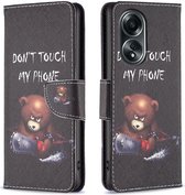 Oppo A58 4G / A98 Hoesje Portemonnee Book Case Beer Print