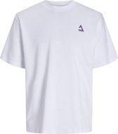 Jack & Jones T-shirt Jcotriangle Summer Tee Ss Crew Neck 12258622 White Mannen Maat - XL