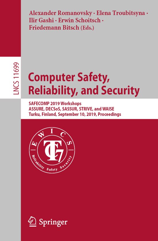 Lecture Notes in Computer Science11699- Computer Safety, Rel ... - cover