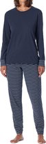 Schiesser Pyjama lange broek - 835 Blue - maat 50 (50) - Dames Volwassenen - 100% katoen- 181753-835-50