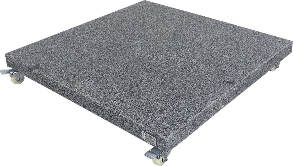 4 Seasons Outdoor Siesta Premium zweefparasol 300 x 300 cm met voet en hoes - charcoal
