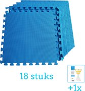 Comfortpool Zwembadtegels - 60x60 cm - (5 stuks per verpakking) - Blauw - Isolatie - 18 stuks - Voordeelverpakking - Inclusief WAYS Testrips (1 stuks)
