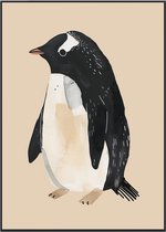 No Filter kinderkamer poster - Pinguin - Babykamer decoratie - 21x30 cm - A4 formaat - 1 stuks