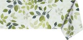 Raved Tafelzeil Bladeren  140 cm x  220 cm - Donker Groen - PVC - Afwasbaar