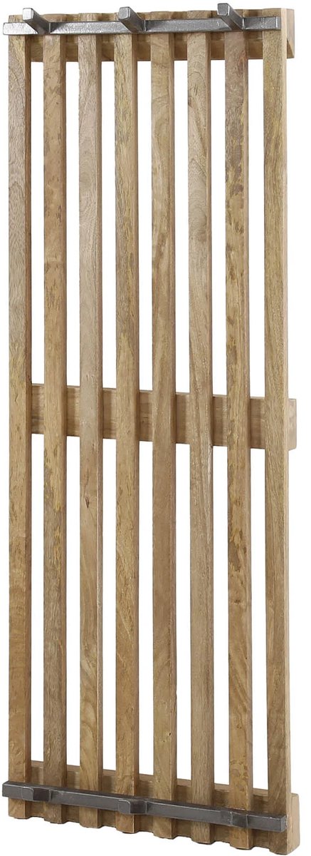 Kapstok Tweak Mango Hout Zandkleur 2 x 3 Haken B 37 x H 100 cm