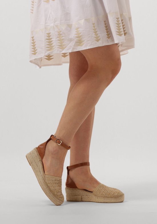 Sandals for Women Summer Espadrilles Closed Toe Wedge Heel with Ankle Strap Shoes Comfortable Adjustable Strap Beige 41 EU