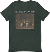 Rembrandt van Rijn 'De Nachtwacht' ("The Night Watch") Beroemd Schilderij T-Shirt | Unisex Klassiek Kunst T-shirt | Heather Forest | XL