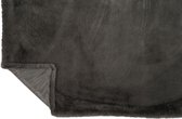 J-Line Plaid Cutie - Fleece Deken – Polyester – 180x130 cm – Donkergrijs