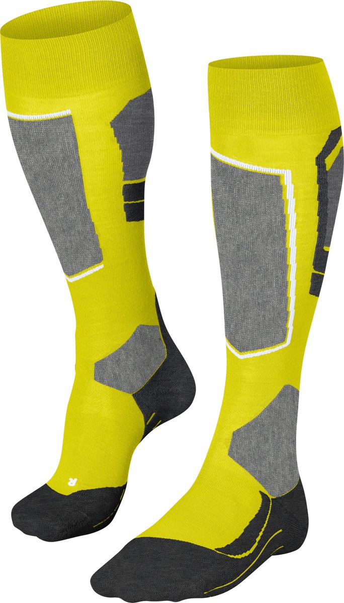 FALKE SK4 warm dun wol functioneel materiaal skisokken heren Geel