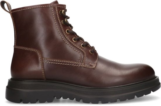 Sacha - Heren - Bordeaux leren veterboots - Maat 46