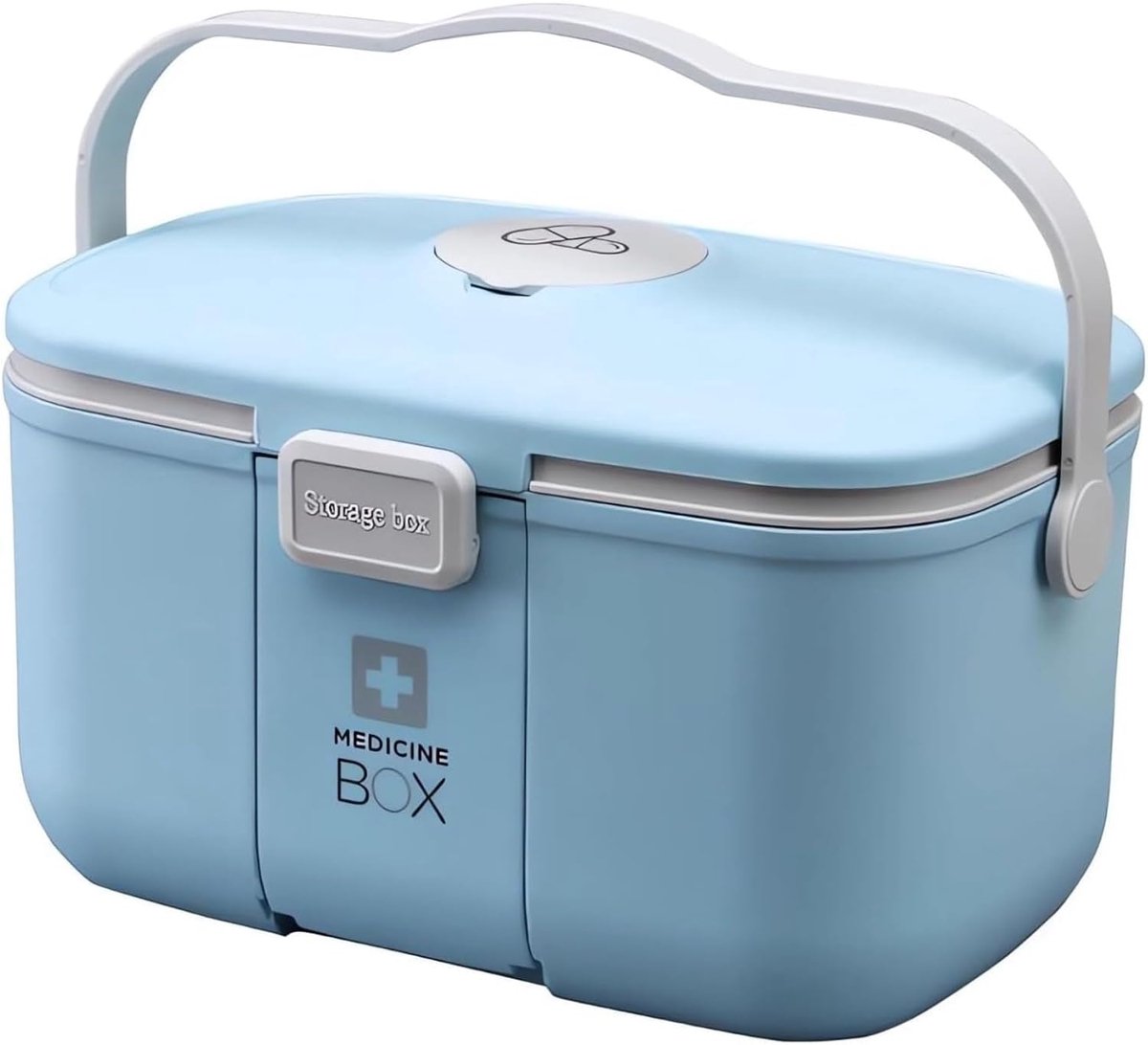 Goedkoopste Draagbare Medicijnbox met 2 Niveaus - Ideaal voor Thuis en Op Reis