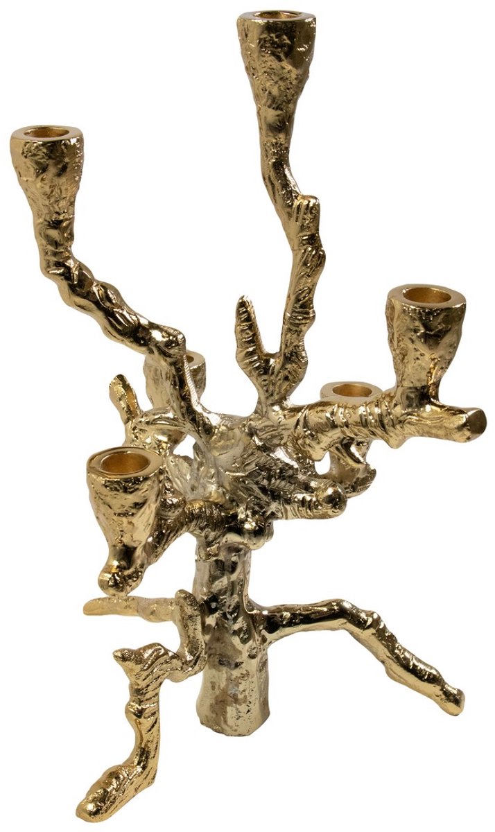 Mars & More Kaarsen Standaard wilg druipend h40cm Zilver