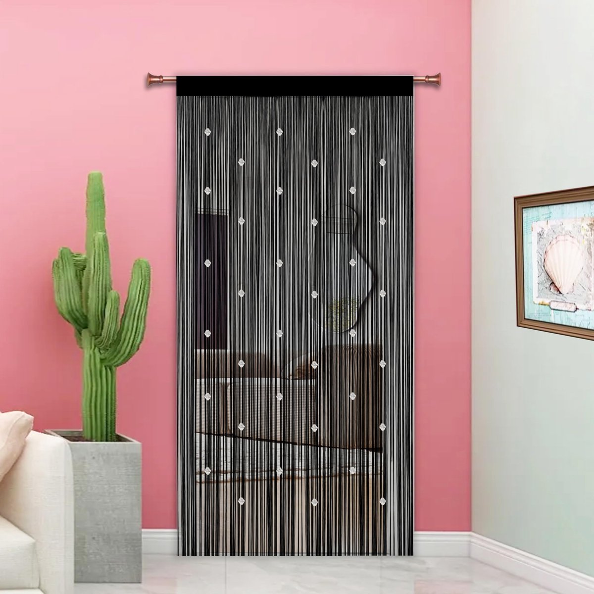 My Ninki ® Decoratief Parelgordijn voor Deuren en Terrassen met Insectenbescherming en Multifunctioneel Ontwerp