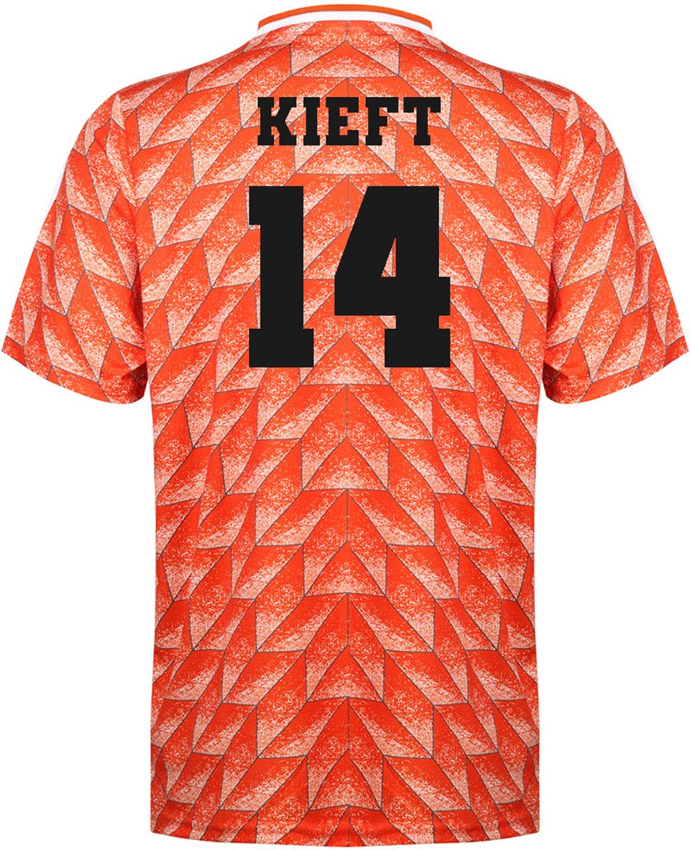 EK 88 Voetbalshirt Kieft - Nederlands Elftal - Oranje shirt - Nederlands Elftal Shirt - Voetbalshirts Kinderen - Jongens en Meisjes - Sportshirts - Volwassenen - Heren en Dames - Maat L