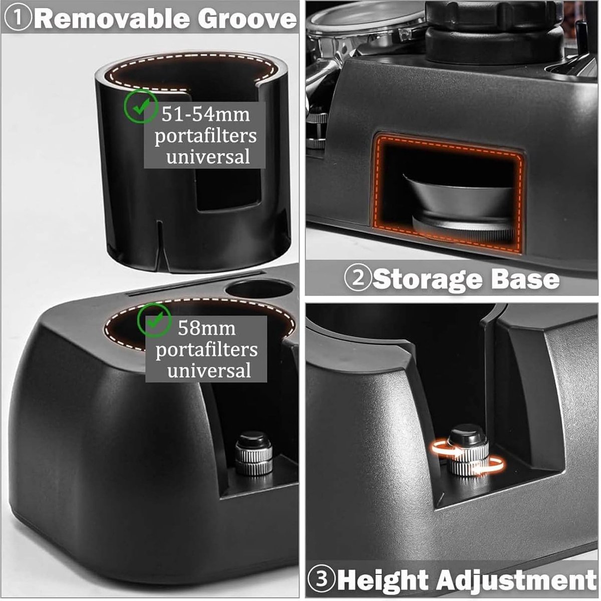 Taperstation für Barista,8 In 1 Espresso Tapingstation it