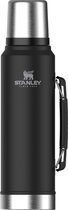 Stanley Classic Legendary Thermosfles 1L - Houdt 24 Uur Warm Of Koud - Lekvrij - Vaatwasserbestendig - BPA-Vrij - Voor Koffie, Thee en Meer - Roestvrijstalen Thermoskan 1 Liter - Matte Black