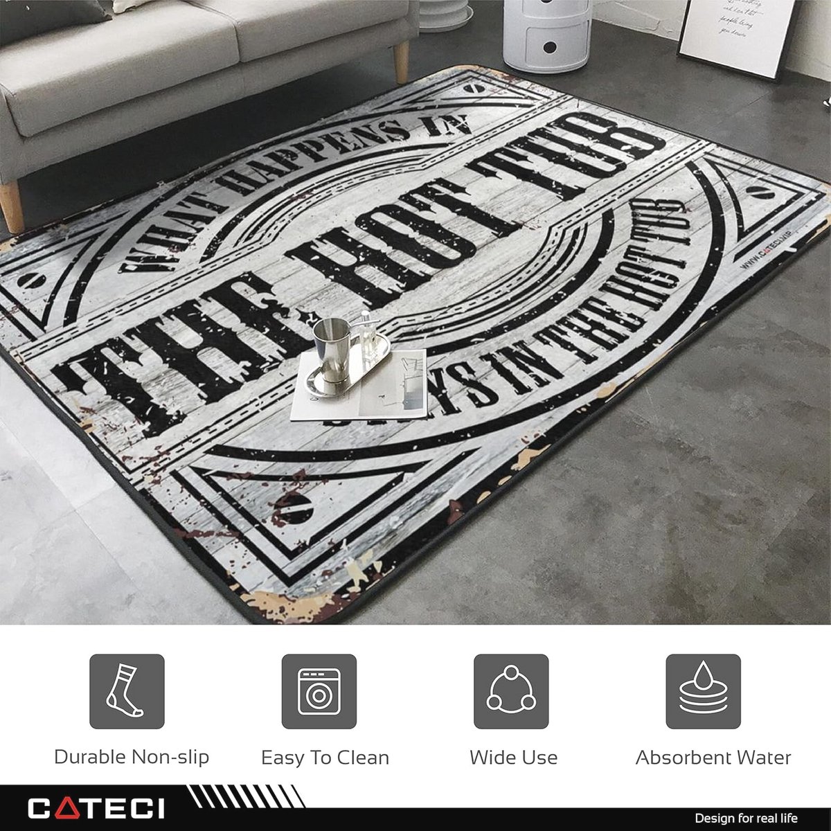 Grappige bubbelbaden Mat - Herbruikbare en duurzame wasbare - afbeelding 2