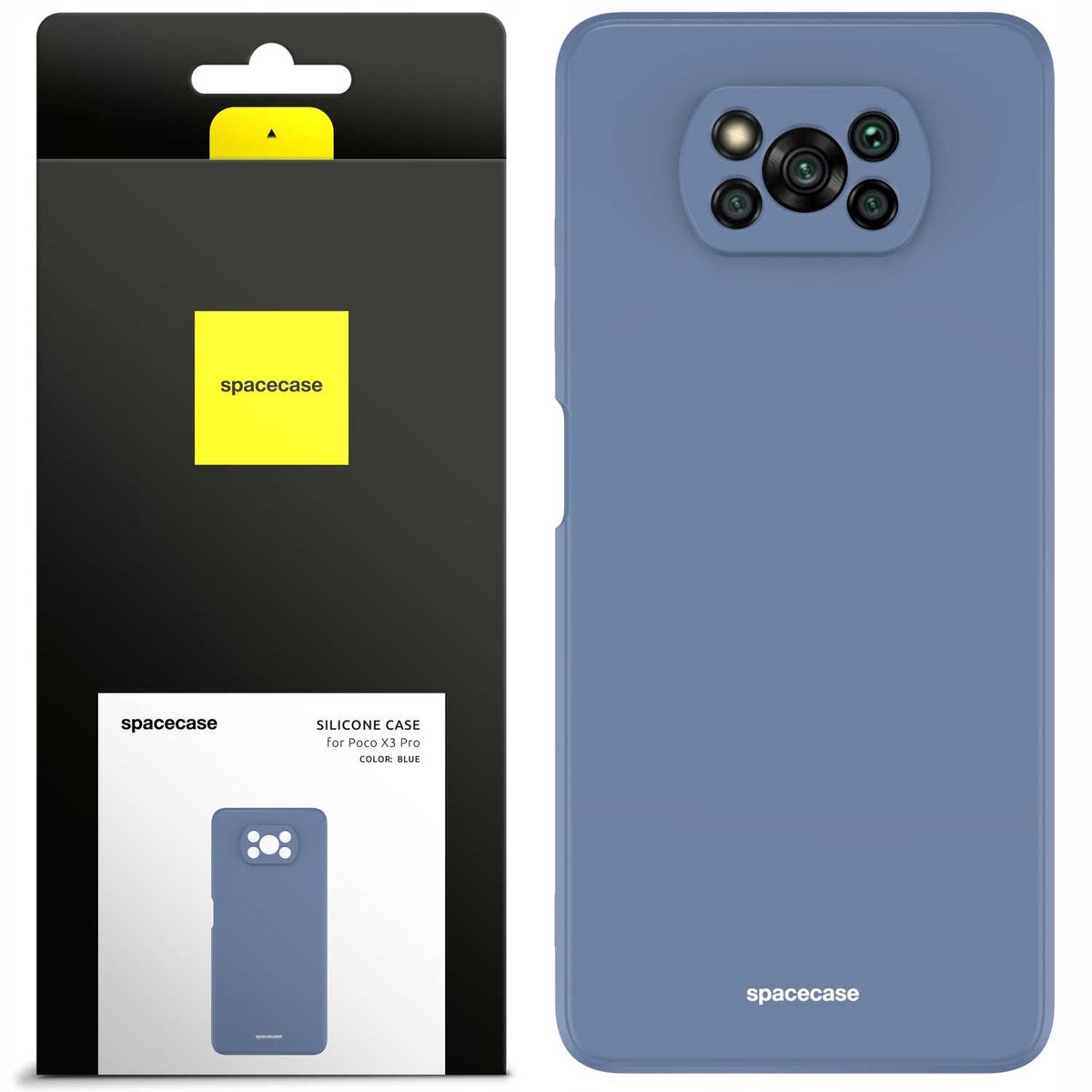 Spacecase Siliconen Hoesje Voor Poco X3 Pro Nfc Blauwe Bescherming