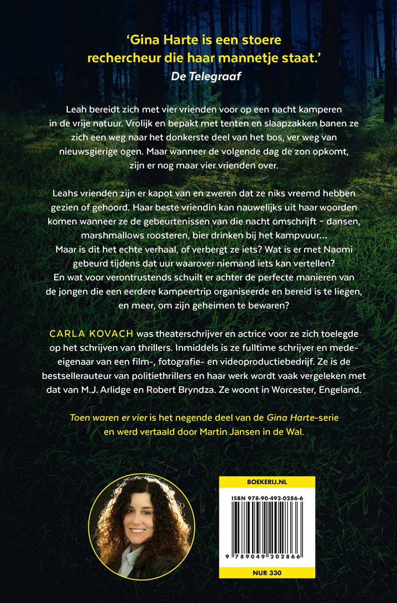 Gina Harte 9 - Toen waren er vier - back cover