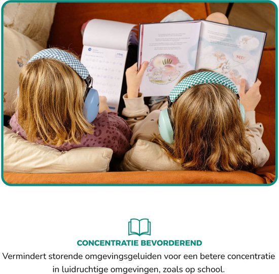 Alecto Gehoorbescherming Kinderen - Dempt harde geluiden - Bescherming tegen harde muziek bij Carnaval - Verhoogd concentratie - BV-71 Oorkappen - Groen