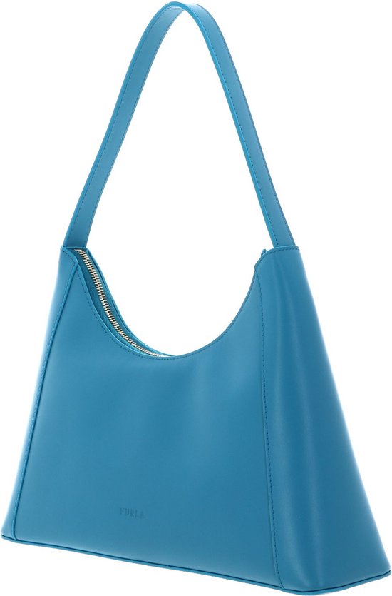 FURLA Cuir Sac à épaule Diamante Shoulder Bag Turchese Bleu