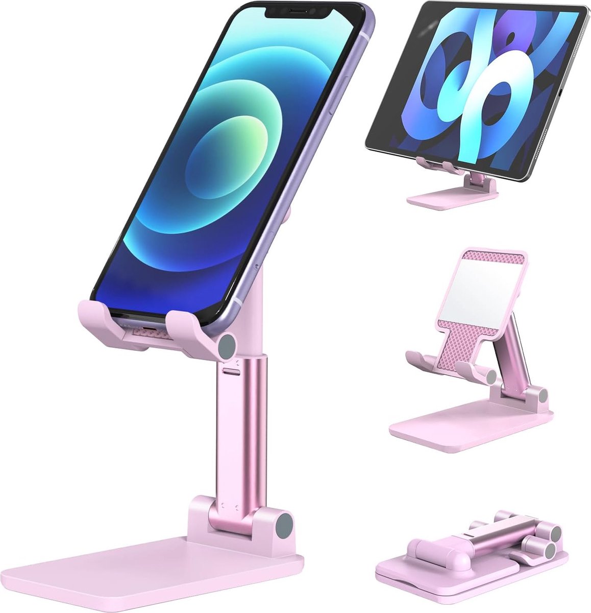 Goodivery ® Opvouwbare en Verstelbare Telefoonhouder voor Tafel met Veilige Grip