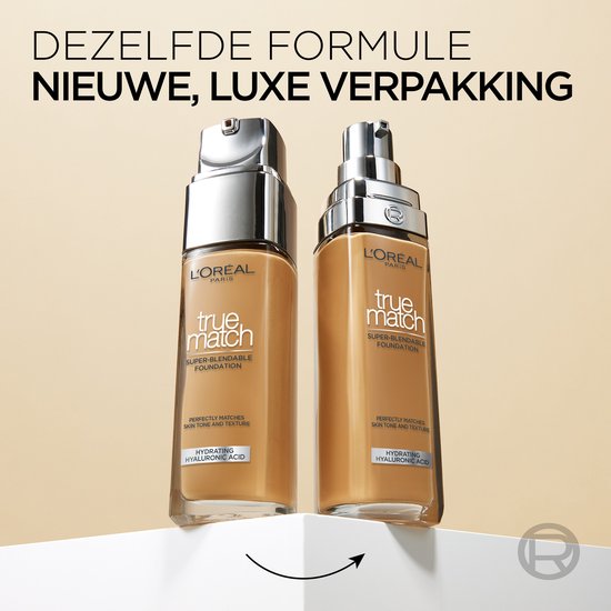 L’Oréal Paris True Match Foundation - 5D/W - Natuurlijk Dekkende Foundation met Hyaluronzuur en SPF 16 - 30ml - Vegan