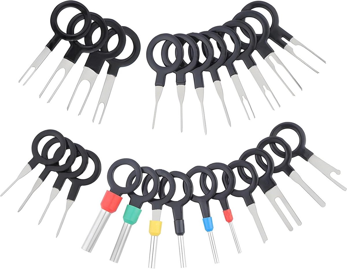 Terminal Ejector Kit - Uitwerp gereedschap 2024 nieuw - Autoset uitspingereedschap met beschermhoes - Voor connectoren en terminals