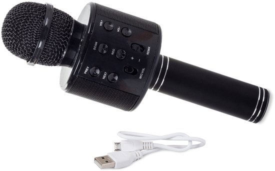 Draadloze Bluetooth Karaoke Microfoon met hoesje – Alles-in-één Karaoke Microfoon met Speaker & Stemeffecten – microfoons kinderen – gaming microfoon – microfoon draadloos – microfoon karaoke - 70834 — afbeelding 4