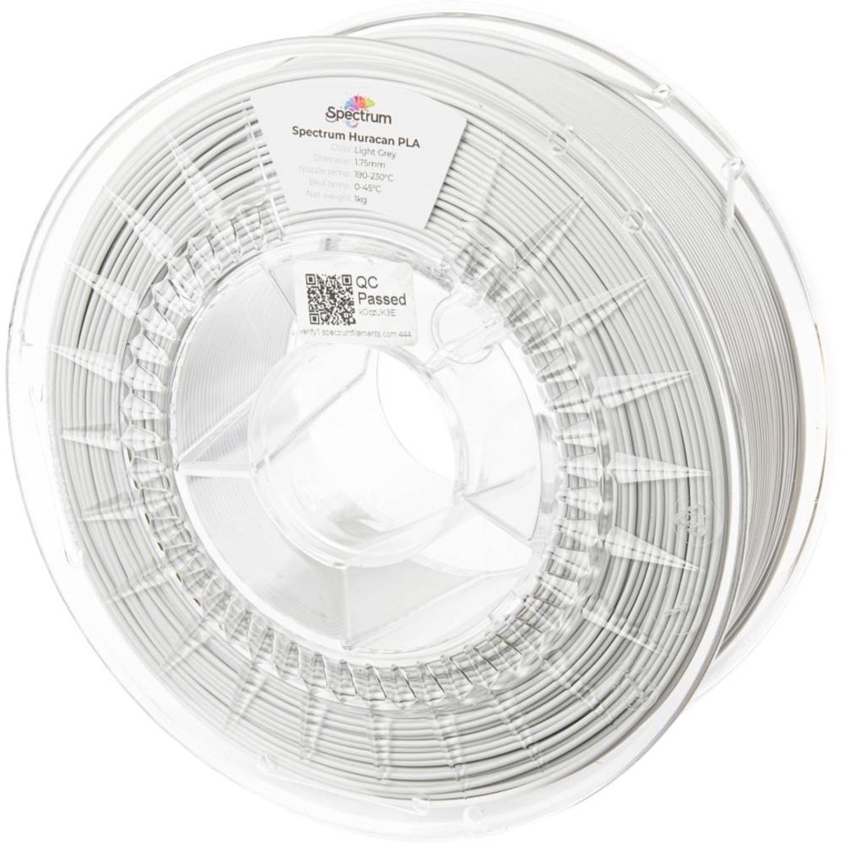Spectrum Filaments 80924 Huracan PLA LIGHT GREY Filament PLA kunststof Highspeed filament, Verhoogde extrusionsrate 1.7