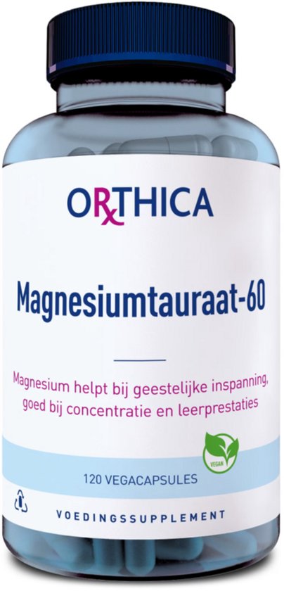 Orthica Magnesiumtauraat-60 - goed verdraagbaar - 120 vegacapsules