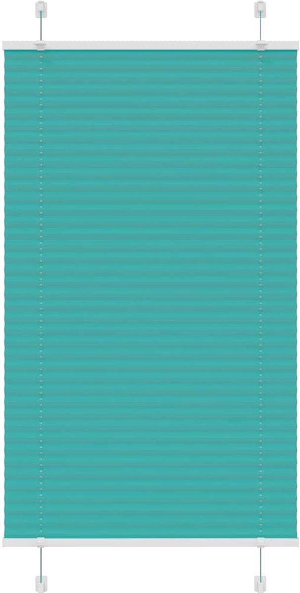 vidaXL Plissé - rolgordijn - 70x150 - cm - stofbreedte - 69,4 - cm - petrol - groen