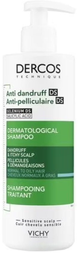 Vichy Dercos Technique Anti-Roos DS Shampoo - Normaal tot Vet haar - 390ml