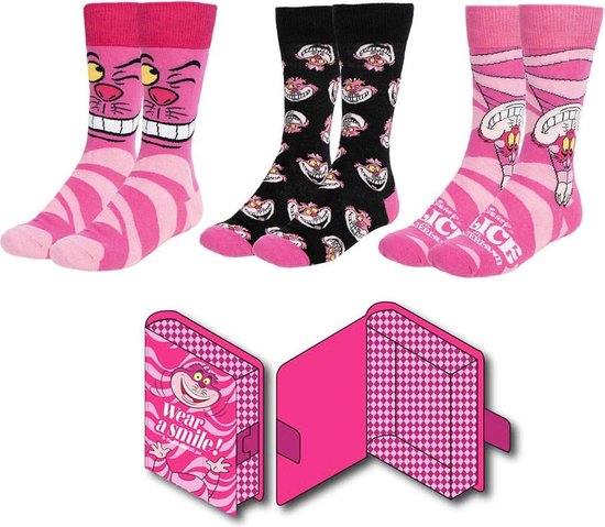 Alice In Wonderland Cheshire Cat Unisex Sokken - meerkleurig - one size
