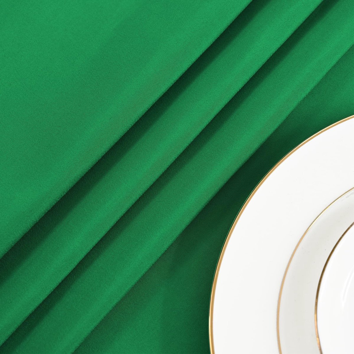La'Moussawi ® Set van 6 Hoogwaardige Polyester Tafelkleden, Groen, Vlek- en Kreukvrij, Wasbaar en Decoratief