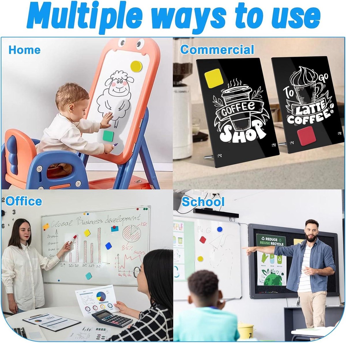 Magnetische Whiteboard Gum Handige Magnetische Kan... - Vicedeal