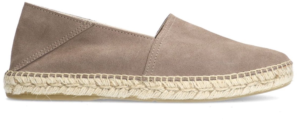 Manfield - Heren - Grijze suède espadrilles - Maat 46