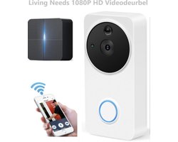 Living Needs Draadloze Deurbel – HD Video Deurbel – Deurbel met Camera – 1080P HD.